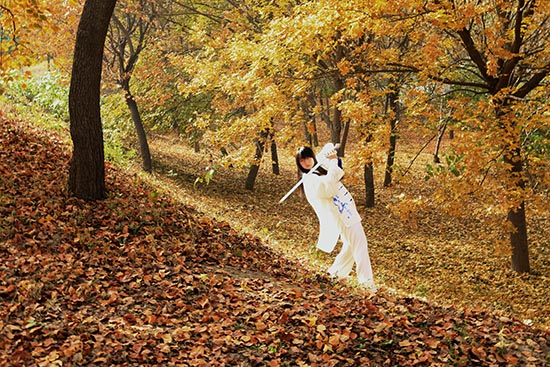 太极美女常明月拳照